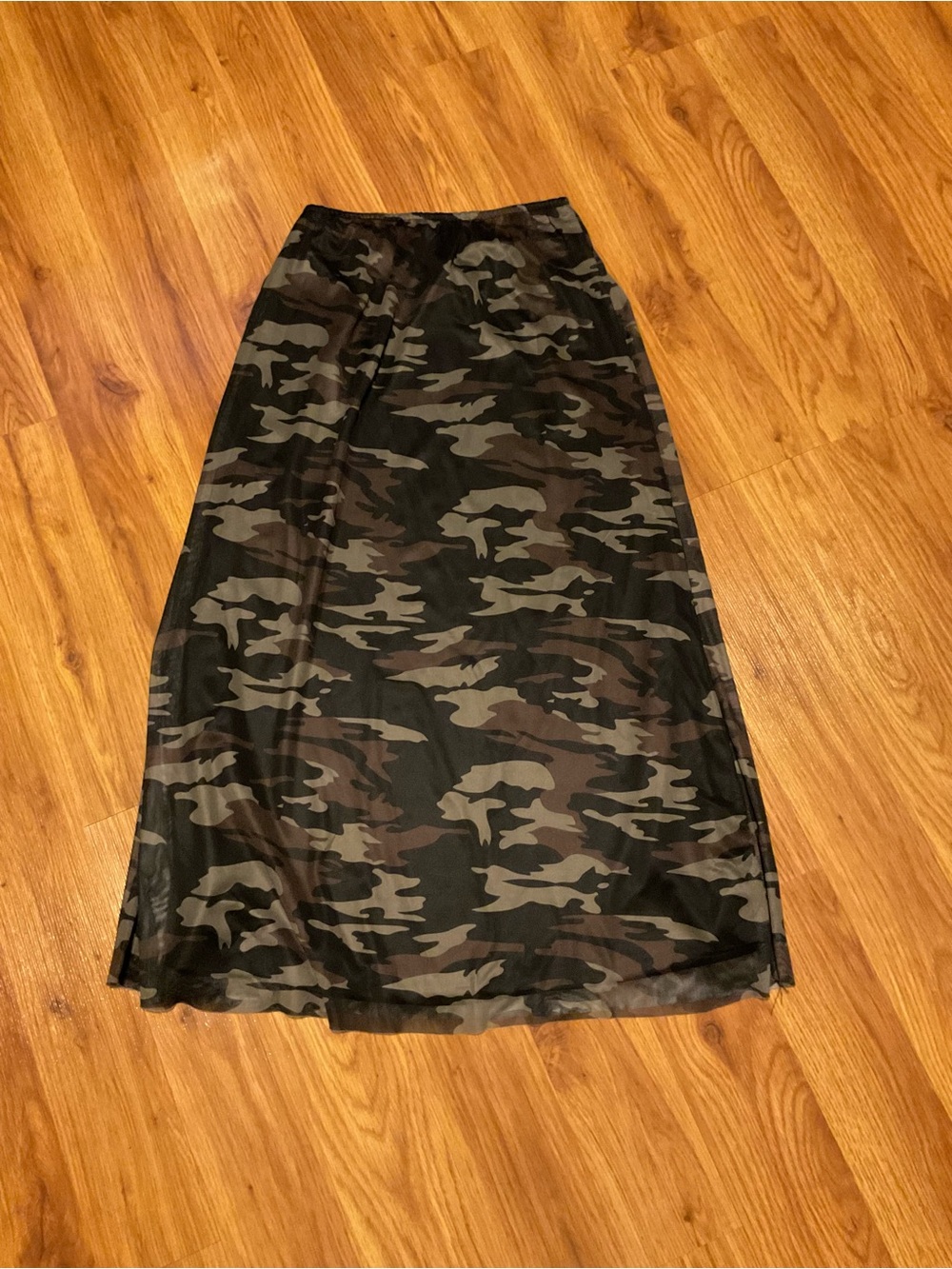 Turquoise Haven Camouflage Camo Print Pull On Skirt Women’s Small NWT